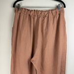 Magic Linen Tapered Cargo Pants Sz XL Rose Pink Elastic Waist Boho Chic Photo 11