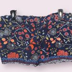 Loft Petites Linen Blend Primavera Floral Strawberry Fringe Shorts Photo 1