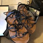 Call it spring  Black Ankle Wrap Sandals Photo 4