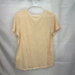 Old Navy EUC women's yellow white striped linen blend casual relaxed Tshirt M Photo 4