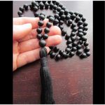 Chic Boutique Mala necklace matte black onyx 42 inches new without tag Photo 2