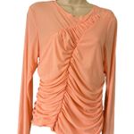 Circus by Sam Edelman SAM EDELMAN Circus NY Asymmetrical mesh Long Sleeve Peony Top Size XL Photo 1