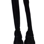 Franco Sarto Watch Black Leather Suede Dress Boots High Wedge Heels Women Sz 9 Photo 4