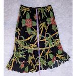 Y2K Vintage Faith Resortwear Tropical Print Sequin Skirt Black Size M Size M Photo 9