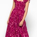 Ellie Hill House The  Nap Dress in Burgundy Botanical Photo 0