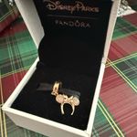 Pandora Disney Parks Minnie Mouse Ears 14k Rose Gold Plated Charm Photo 0