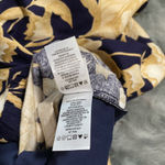 Joie  -capri Floral Wide-Leg Pants in Navy and Gold NWOT Photo 6