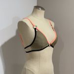 River Island Women's Olive, Black and Salmon Triangle Bikini Top Size 4 Photo 3