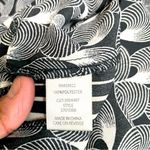 Max Studio  Wide Leg Neutral Geometric Black White Print Pull-Up Pants Size L Photo 10