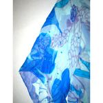 NWT New Silk Tunic Top Womens Antik Batik M Blue Purple Swim Sheer Cover Up Sequ Size M Photo 11