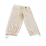 New York & Co. Ruched cropped cotton-jersey track pants size M Photo 0