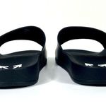 Off-White Printed Logo Pool Slides Sandals Size 37 EU 7 US Black White NEW Photo 4