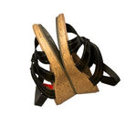 Skechers Cali Womens 8.5 Wide Fit Black Sandal With Luxe Foam Wedge comfort Photo 7