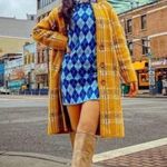 ZARA DIAMOND PATTERN KNIT DRESS Photo 2