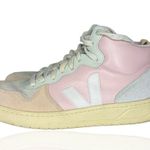 VEJA V-15 Leather Petale Sneakers Size 8 / 39 EUR Womens White Multi Shoes Suede Photo 0