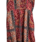 Old Navy Old‎ Navy Boho Midi Dress Sleeveless Pink Orange Floral Print Casual Sundress XL Photo 0