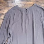 Eileen Fisher  • Silk Georgette Crepe dress Round Neck Short shift Rye taupe mini Photo 8