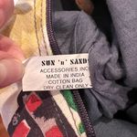 Sun And Sand Tote Plants Cactus Flowers Canvas Shoulder Bag Colorful Zip Pocket Purple Photo 7