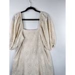 Jen's Pirate Booty Womens Dress Beige Mini Eyelet Puffed Babydoll A Line Small Photo 7