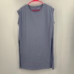 Eileen Fisher  Tunic Top Size Small High Slits Boxy Stretch Blue Lagenlook Cotton Photo 12
