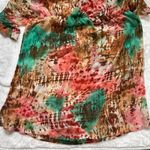 Bisou Bisou Women's Multicolored Sheer Empire Waist Open Arm Swimsuit Cover L Photo 4