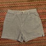 VTG BLACK & WHITE MICRO GINGHAM DENIM SHORTS CHECKERED HIGH RISE Size 34 Photo 0