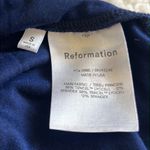 Reformation Kaila Knit Wrap Dress Scoop Neck Navy Blue Size S Photo 7