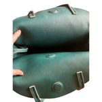 Round Taupe & Teal Vegan Leather 2 Photo 3