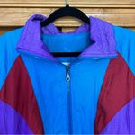Vintage 90s Westside Connection Abstract Windbreaker Tracksuit Jacket Size Large Blue Photo 4