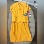 Vintage Skirt Suit‎ Yellow Size 10P Photo 3