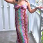 Anna Sui Swirly Rainbow Knit Dress Photo 2