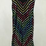Amanda Uprichard velvet striped rainbow sleeveless jumpsuit Photo 4