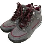 Eddie Bauer  GRAY SUEDE/ FABRIC, MAROON TRIM & LACES HIKING BOOTS WOMEN’S 6.5 Photo 6