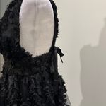 Day + Moon black textured bubble hem mini dress Sz M Size M Photo 8