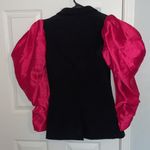 TwoTwin Style Blazer with Puffy Sleeves Black Photo 3
