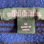 Wild Fable Blue and black plaid lightweight flannel shirt, button front, excellent condition, size medium Photo 8