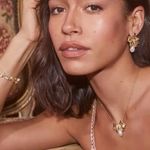 Kendra Scott  x LoveShackFancy Pearl Bow Necklace Photo 1