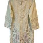 Sapphire Kurta Womens XS Yellow Embroidered Cotton Blouse Long Sleeve Party Wear Photo 0