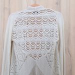 Knox Rose  Womens Crochet Lace Cardigan Size XS Cream Open Front Boho Cottage Photo 5