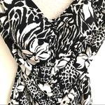 Maxine of Hollywood black & white animal/floral print one piece bathing suit 12 Photo 2
