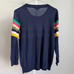 J.Crew Blue Striped Merino Wool Sweater sz S Crew Neck Preppy Collegiate Photo 5