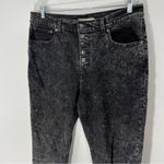 Levi's  Exposed Button Mom Jeans Black Acid Wash Far Fetched Grey Size 32 Photo 2