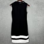 Calvin Klein Dress 6 Black White Sleeveless Midi Sheath Career Modern Chic Photo 7