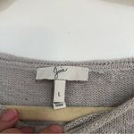 Joie  cotton and linen gray loose knit lightweight sweater women’s large Photo 1