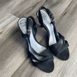 Mootsies Tootsies Mootsie Tootsie Women's Black Satin Strappy 3.5"‎ High Heels 8.5 M Y2K Shoes Photo 1