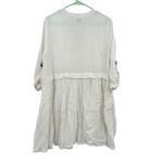 Mud Pie  Size Small Button Up Dress White‎ 100% Cotton Flowy Summer Spring Photo 1
