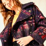 Free People Free‎ People Punk Dreams Plaid Alpaca Button Down Coat Photo 3