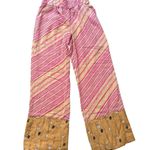 Anthropologie Elevenses  pink & cream striped wide-leg pants size M Photo 0