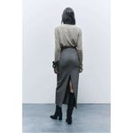 ZARA MIDI Pencil Skirt With Slit On The Back Photo 12