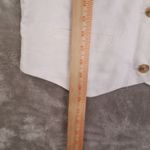 Gap White Linen Cotton Button Up Vest Women's Medium NWT Preppy Coastal Photo 5